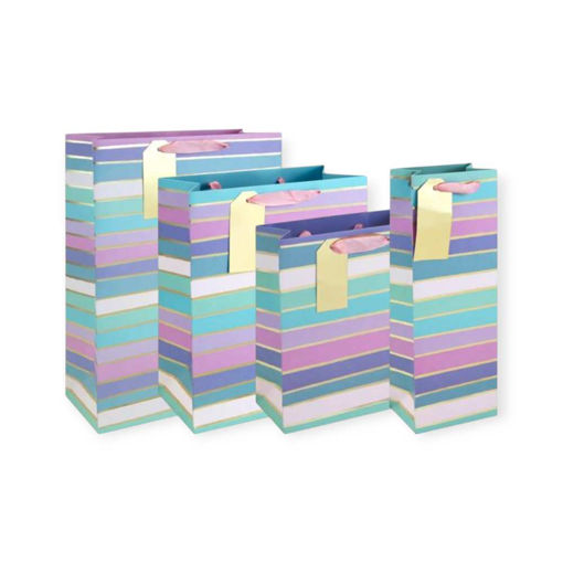 Picture of PASTEL STRIPES GIFT BAG